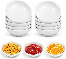Dipping Dish 10PCS White Mini Ceramic Sauce Bowls Sushi Soy Dish Set