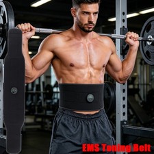 Rechargeable EMS Abdominal Muscle Toning Belt Muscle Trainer Electric Toner Belt