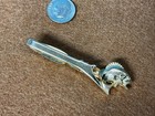 Vintage Hickok USA MCM Large Mouth Bass Fish Gold Tone Tie Clip Bar — photo 5