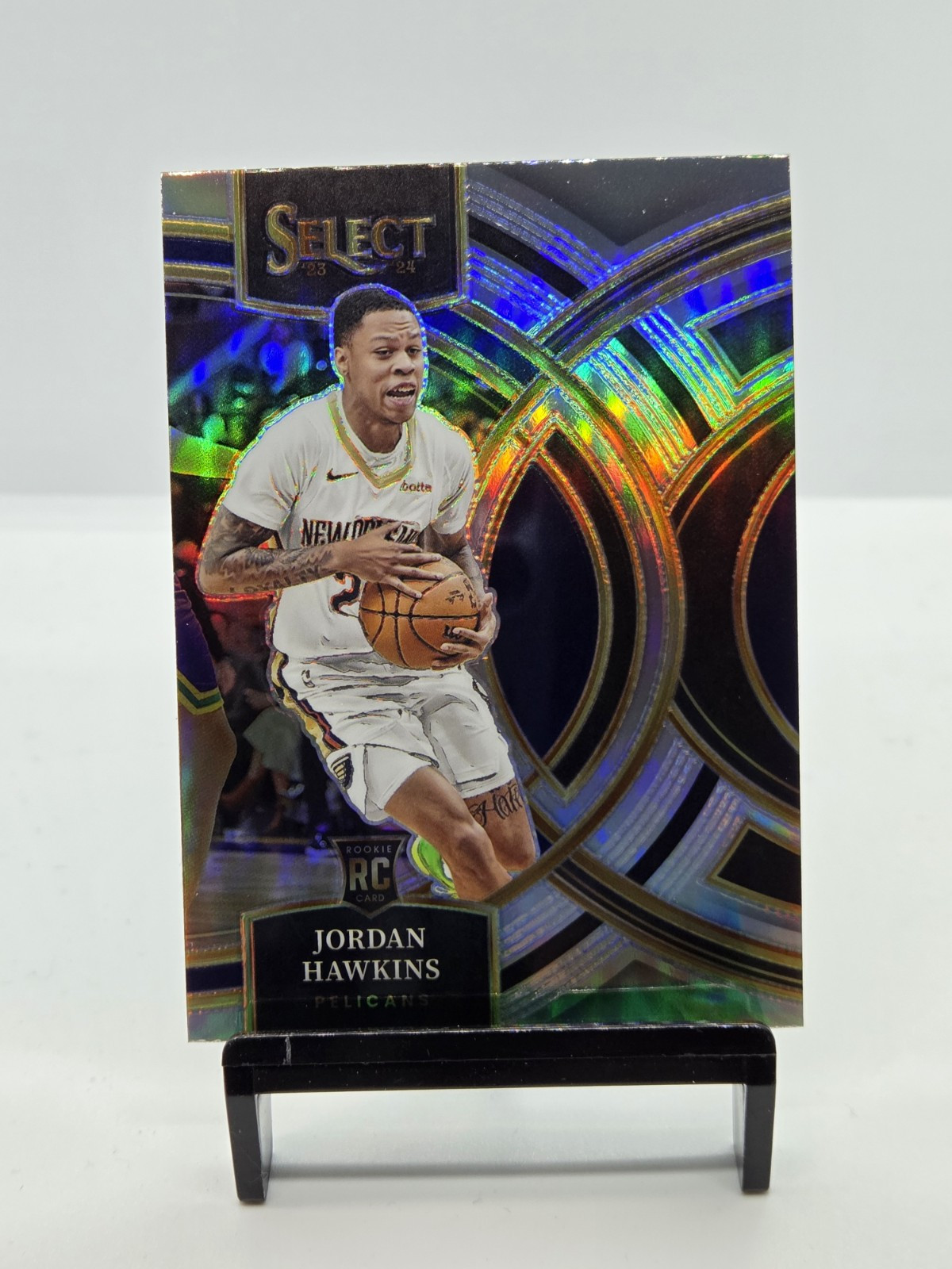 2023-24 Panini Select Jordan Hawkins Premier Level Silver Rookie Pelicans #124