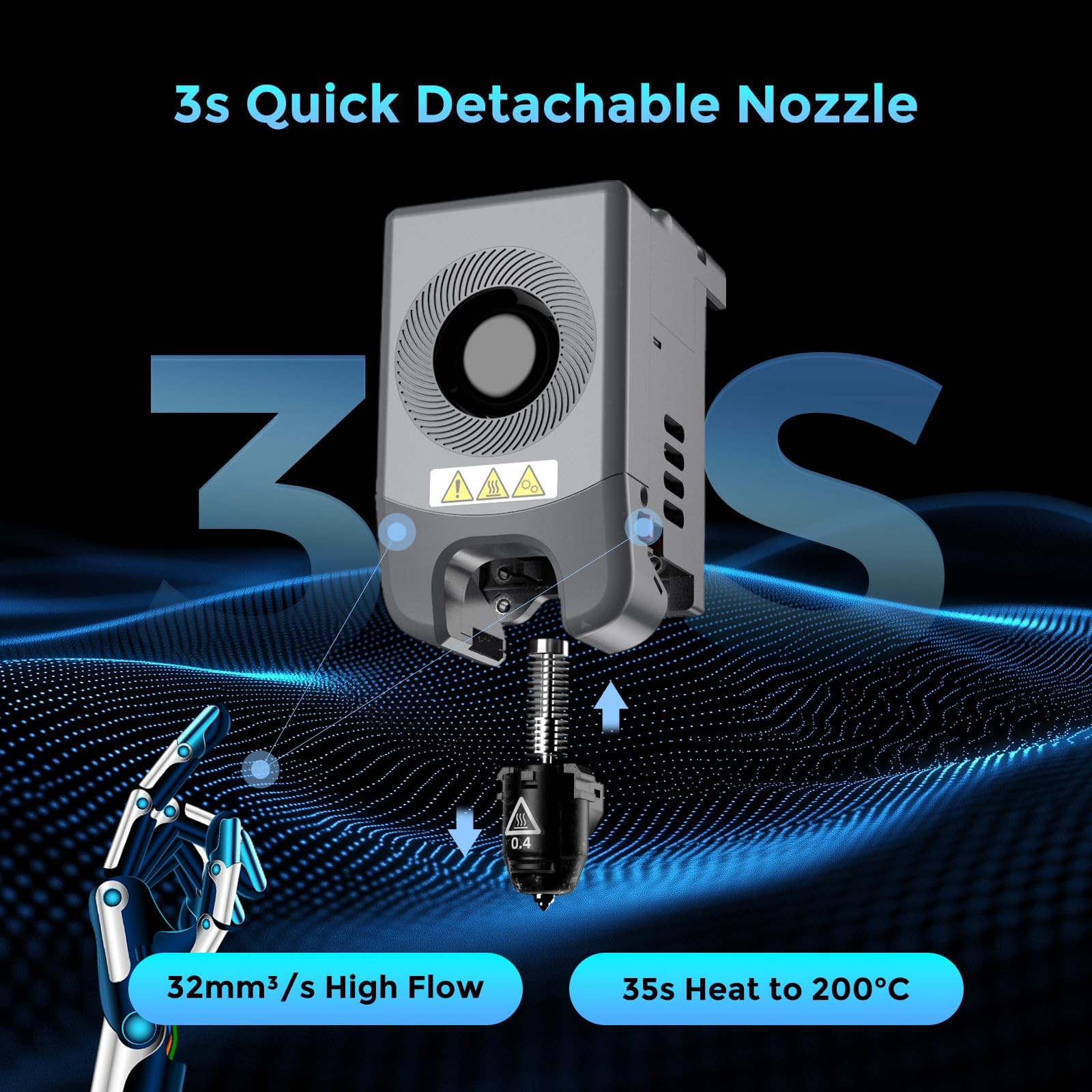 Official Original AD5M Series 3D Printer Extruder Assembly, 280℃ High Temp,30...