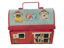 Vintage 1962 Fisher Price Farm Barn Lunch Box No Thermos