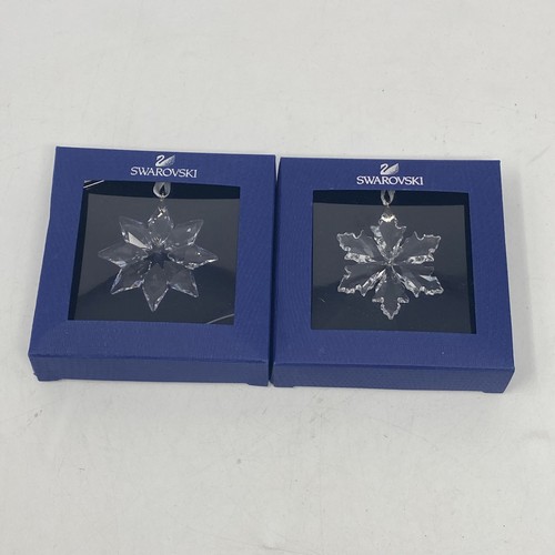 Swarovski 2013 2014 snowflake ornament annual Christmas Crystal collectible Used