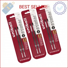 Uni-Ball Jetstream RT Ballpoint Pen Refills, 1.0mm , Black, 6 Count