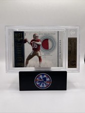 2011 Playoff National Treasures Joe Montana Prime Game Used Patch #8/20 BGS 9.5