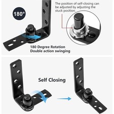 Cafe Bar Salon Türscharnier 304 Edelstahl doppelt schwenkbar selbstschließend