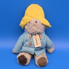 Vintage Eden Toys Paddington Teddy Bear 1981 Blue Coat Yellow Hat No Boots