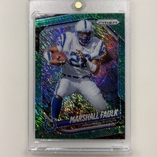 2025 Panini Prizm - Marshall Faulk #75 Green Shimmer 5/5 Last On Print Bookend🔥