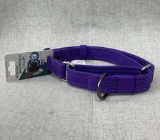 Timberwolf 1 inch wide Adjustable Martingale Dog Collar - Slip on Purple USA