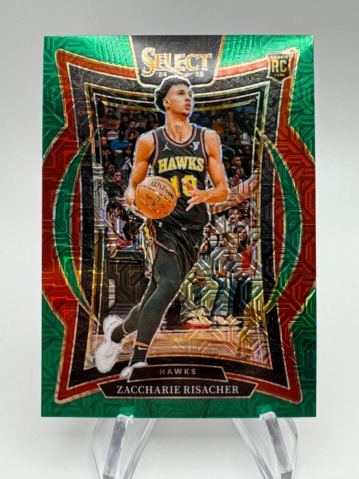 2024-25 Select ZACCHARIE RISACHER Concourse Green Mojo Rookie SP #86 Hawks