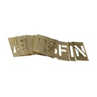 Stencils Set of Brass Interlocking Stencils - Letters 1in