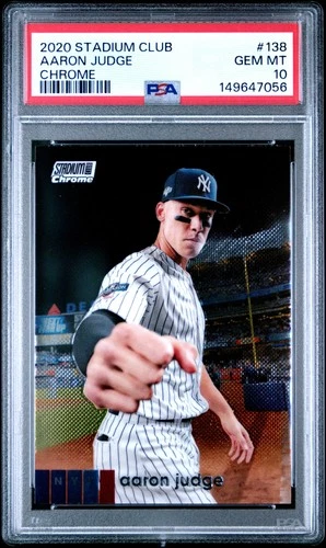 2020 Stadium Club #138 Aaron Judge Chrome PSA 10 New York Yankees