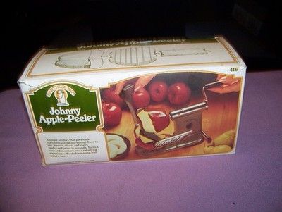 Vintage Johnny Apple Peeler Peel Slice Core Earthgrown #416 instructions & Box