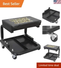 BlackJack Rolling Creeper Seat: Padded Mechanic Stool with Tool Tray, 250 lbs
