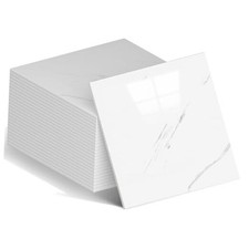 Peel and Stick Tile Shower Waterproof Marble Tiles Wall 10 Pack Marble white