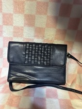 Tignanello Navy Blue Leather Woven Flap Organ...