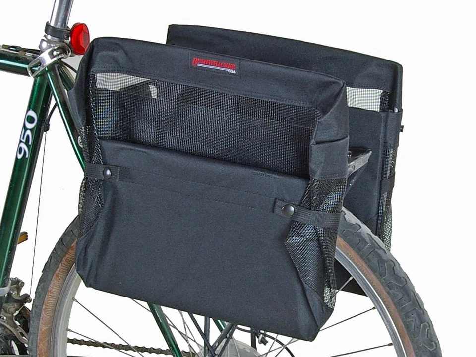 PAR NUEVO CON ETIQUETAS Bushwhacker Omaha Bolsa de Comestibles para Bicicleta Alforja Portabicicletas Cesta Plegable Foto 2 de 4
