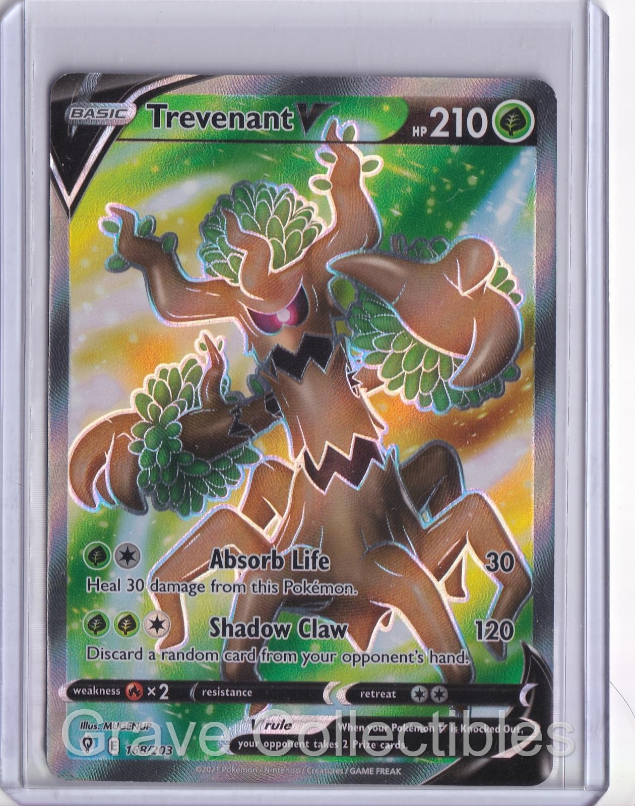 Trevenant V 168/203 Ultra Rare Evolving Skies Pokemon NM/M