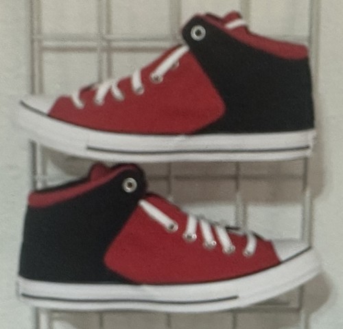NUOVE Converse Chuck Taylor All Star High Street Mid rosse nere da uomo taglia 10 169110F - Foto 2 di 5