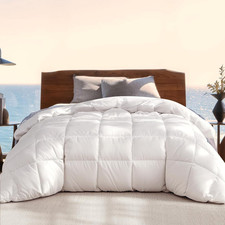 Luxury Hotel Collection King Size White Goose Feather down Fiber Comforter,Ultra