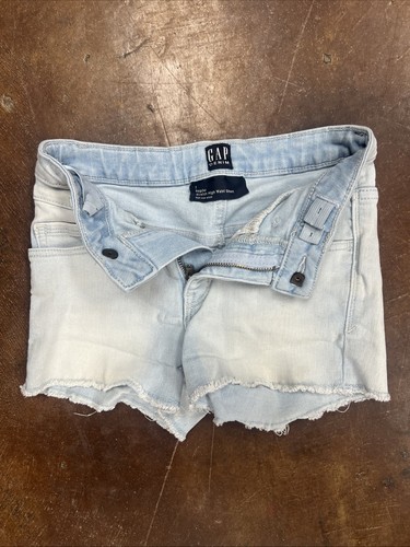 Gap Denim Size Youth 7 Regular Stretch High Waist Jean Shorts - Picture 2 of 3