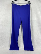 Elie Tahari Pants Women  s 8 Blue Stella Straight Leg Mid Rise Jersey Stretch New