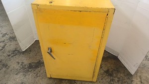 Yellow Chemical Cabinet 15"L X 20"W X 32"H With one Shelf