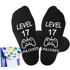 Gaming Socks Cool Birthday Gifts for 17 Year Old Boy Christmas Gamer Young Men