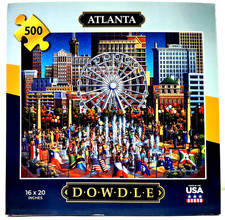 Dowdle Atlanta Jigsaw Puzzle 500 Piece Dowdle Folk Art 16x20 Made in USA New