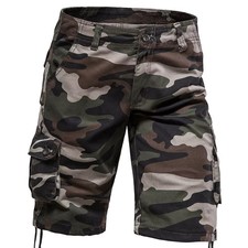Mens Camo Shorts Loose Cotton Comfortable Shorts