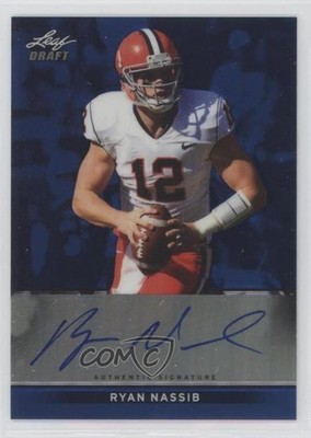 2013 Leaf Metal Draft Blue Prismatic 17/25 Ryan Nassib Rookie Auto RC 0s3