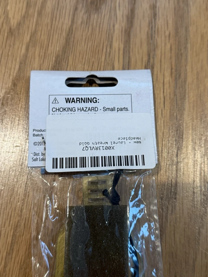 Tocado de oro con corona de laurel, nuevo, dorado, tema griego Foto 3 de 4