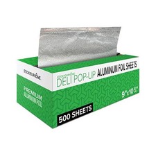 Stock Your Home 500 Ct Pre Cut Deli Aluminum Foil Sheets 9 Pop Up Foil Sheets