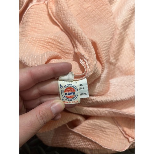Vintage Oscar De La Renta Union Made Pink Blush Shimmer Blouse Womens Size 10 - Picture 6 of 12