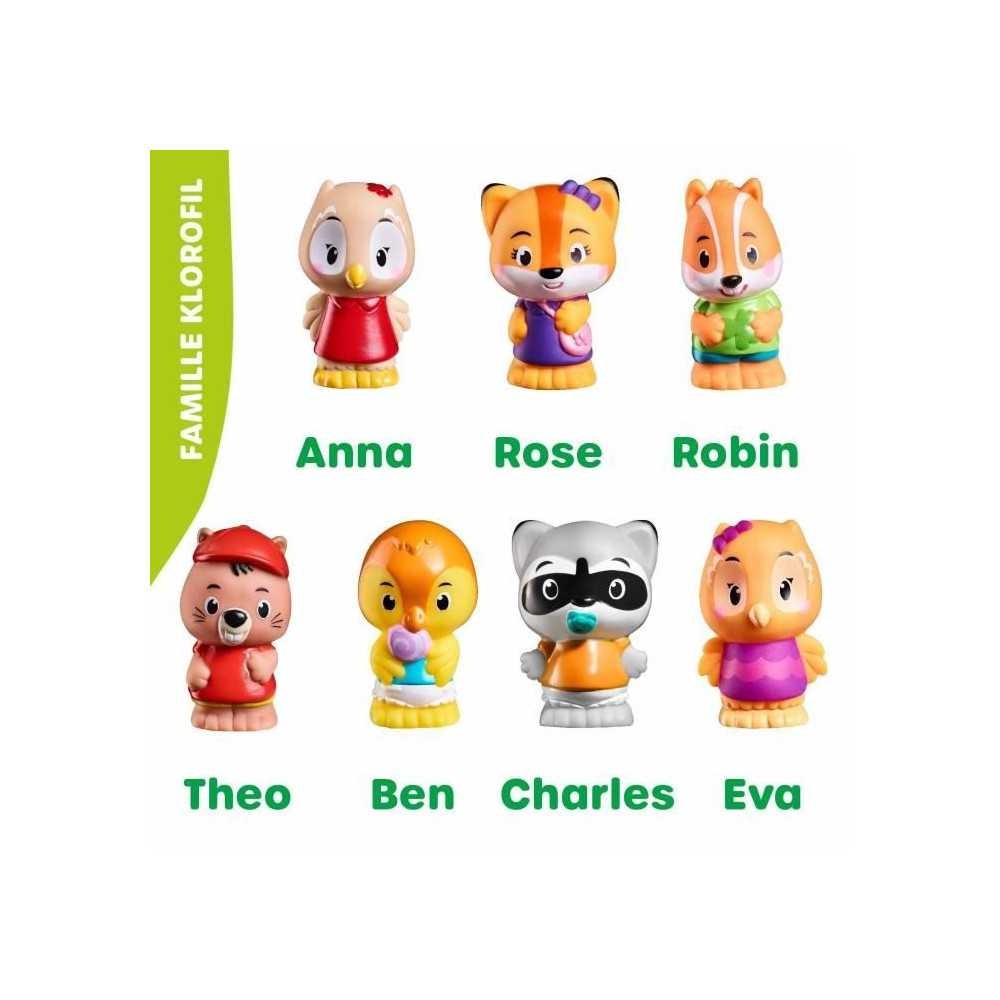 7 personnages Klorofil Vulli lot figurines articulées Kloro'Families pour enfant de 2 ans