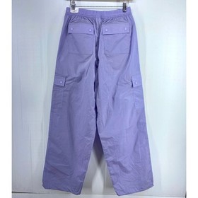 Victorias Secret PINK Satin Parachute Cargo Pants Star Lilac Womens Medium NWT