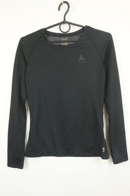 ODLO Gray Dotted Long Sleeve Crew Neck F-Dry Base Layer Top Blouse