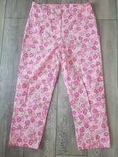 Lilly Pulitzer Women's Cotton Blend Snail Print, Zip Hook  Eye Capri Pants Sz 6