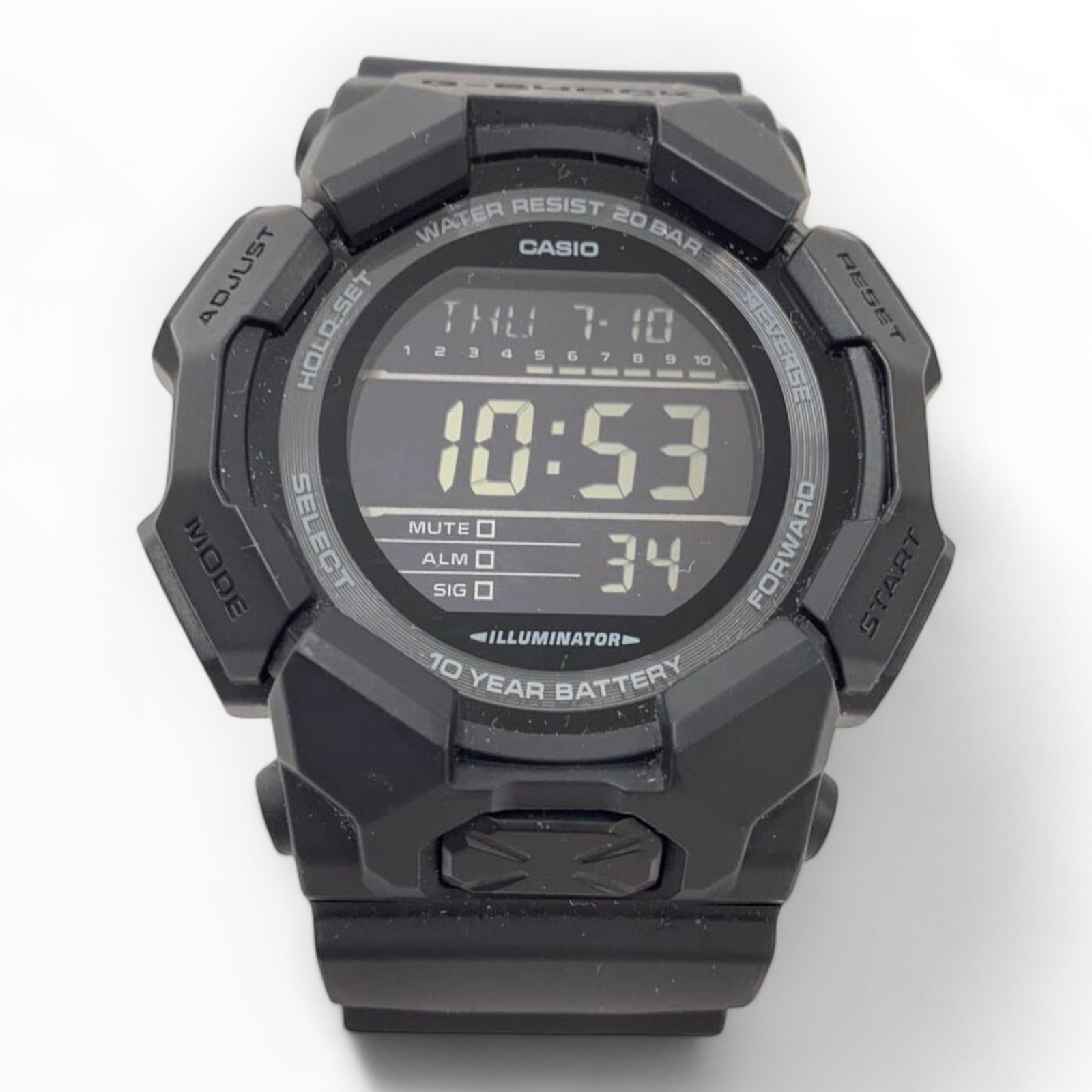 CASIO Digital Quartz Mens Watch Black 1.97 x 1.77 Inches Model 4192
