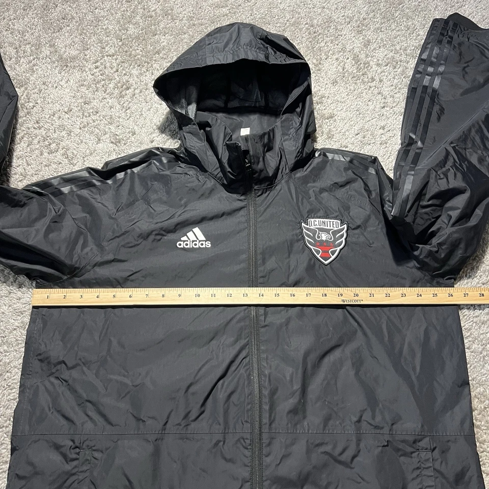 Adidas DC United Track куртка XL парка пальто трек тренер молнии черный футбол - Изображение 4 из 4