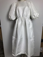 NA-KD women's dress structured puff dress white, 38