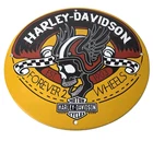 Vintage Harley Davidson Motorcycles Sign - Skull Gas Pump Porcelain Dealer Sign