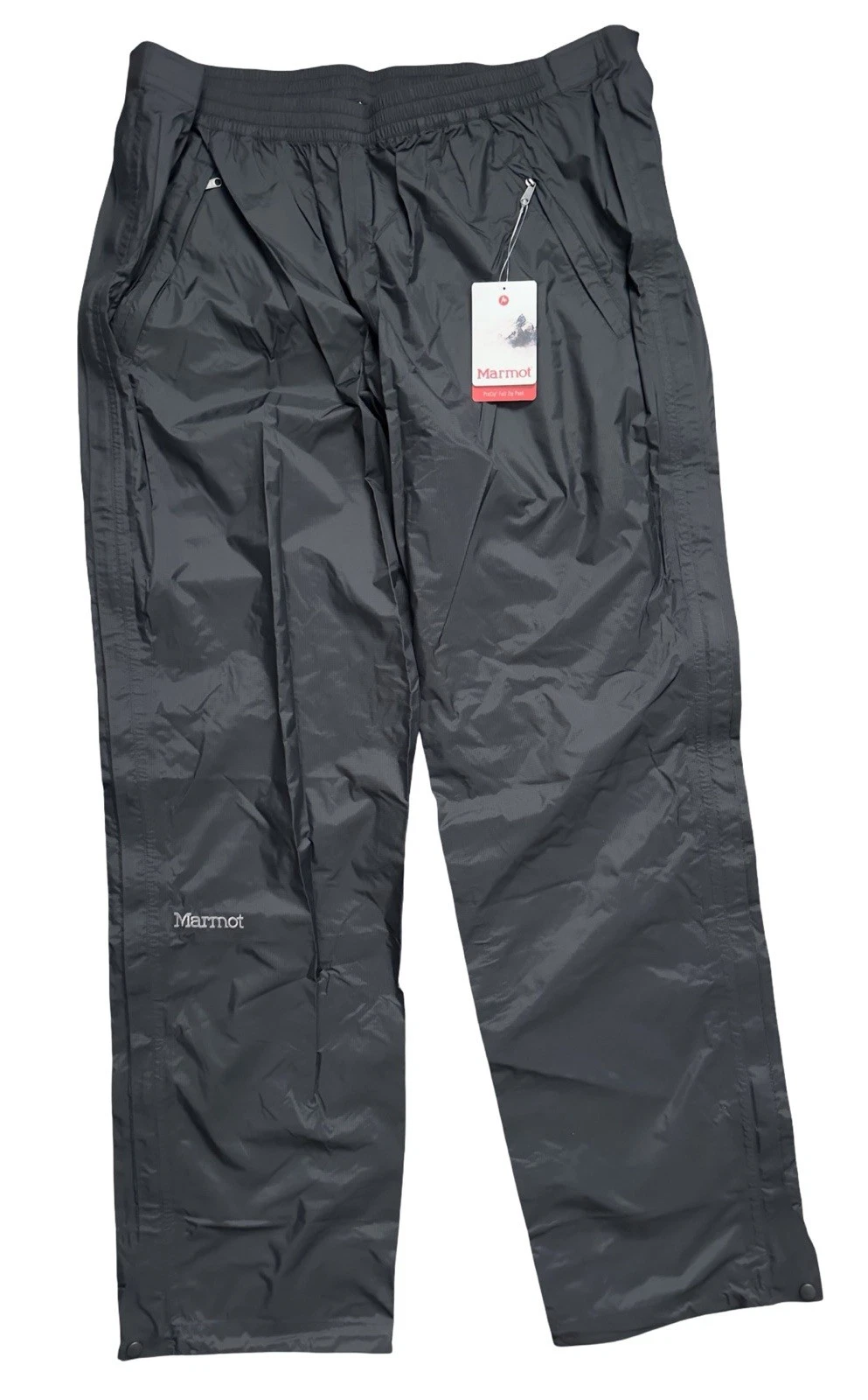 Marmot PreCip Full Zip Rain Pants Black Waterproof Hiking Men’s XXL 2XL
