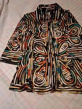 Damien Inc.Swing Jacket Top Women's Size M Intricate  Lace Sheer Pre-Owned