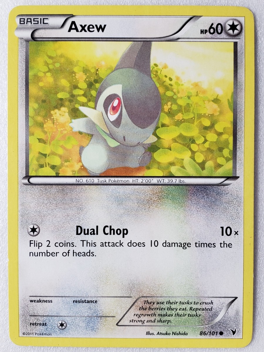 Axew 86/101 LP - Noble Victories Pokemon Card - Atsuko Nishida Art