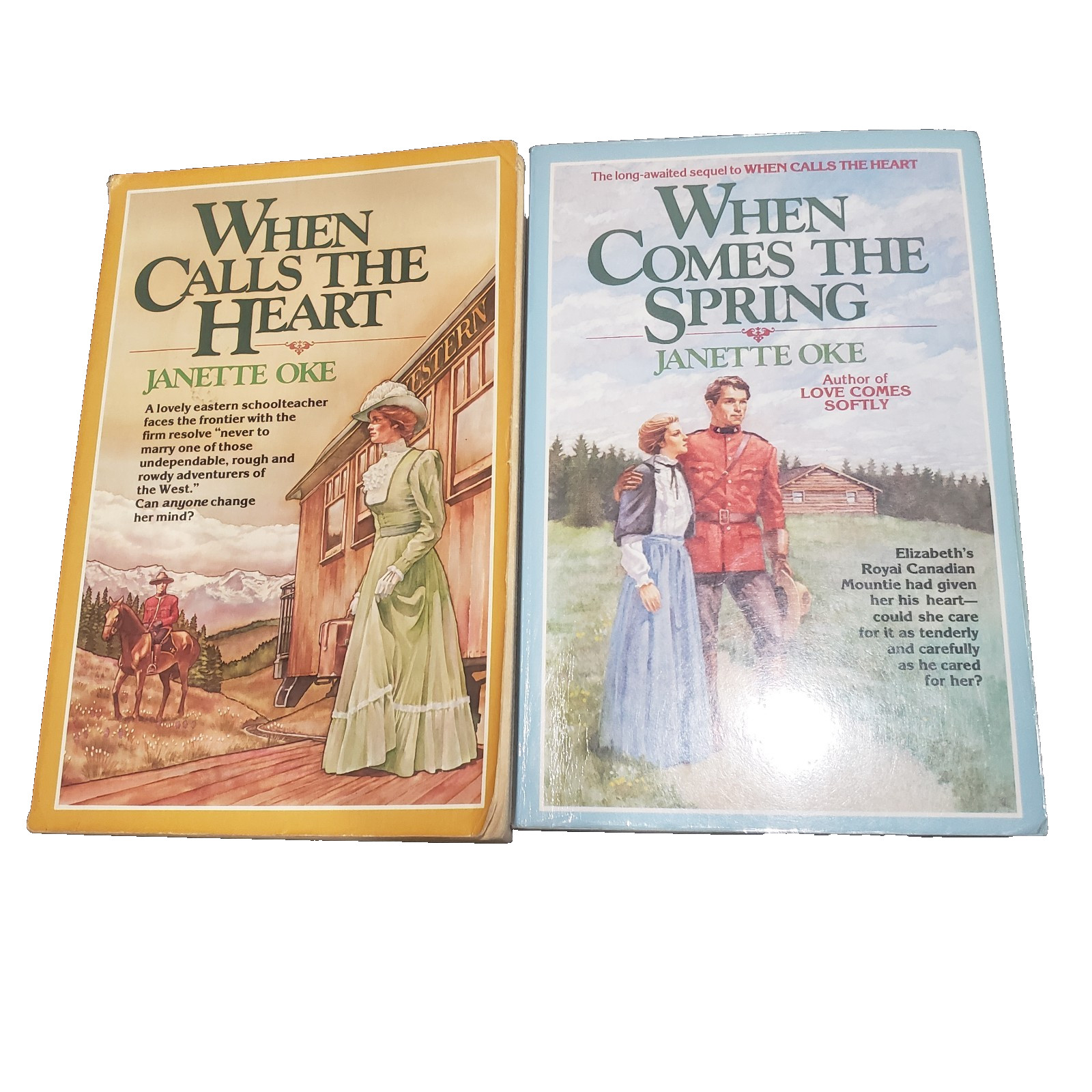 Lot of 2 Janette Oke Novels Canadian West Series Books 1-2 Paperback VTG 1980s