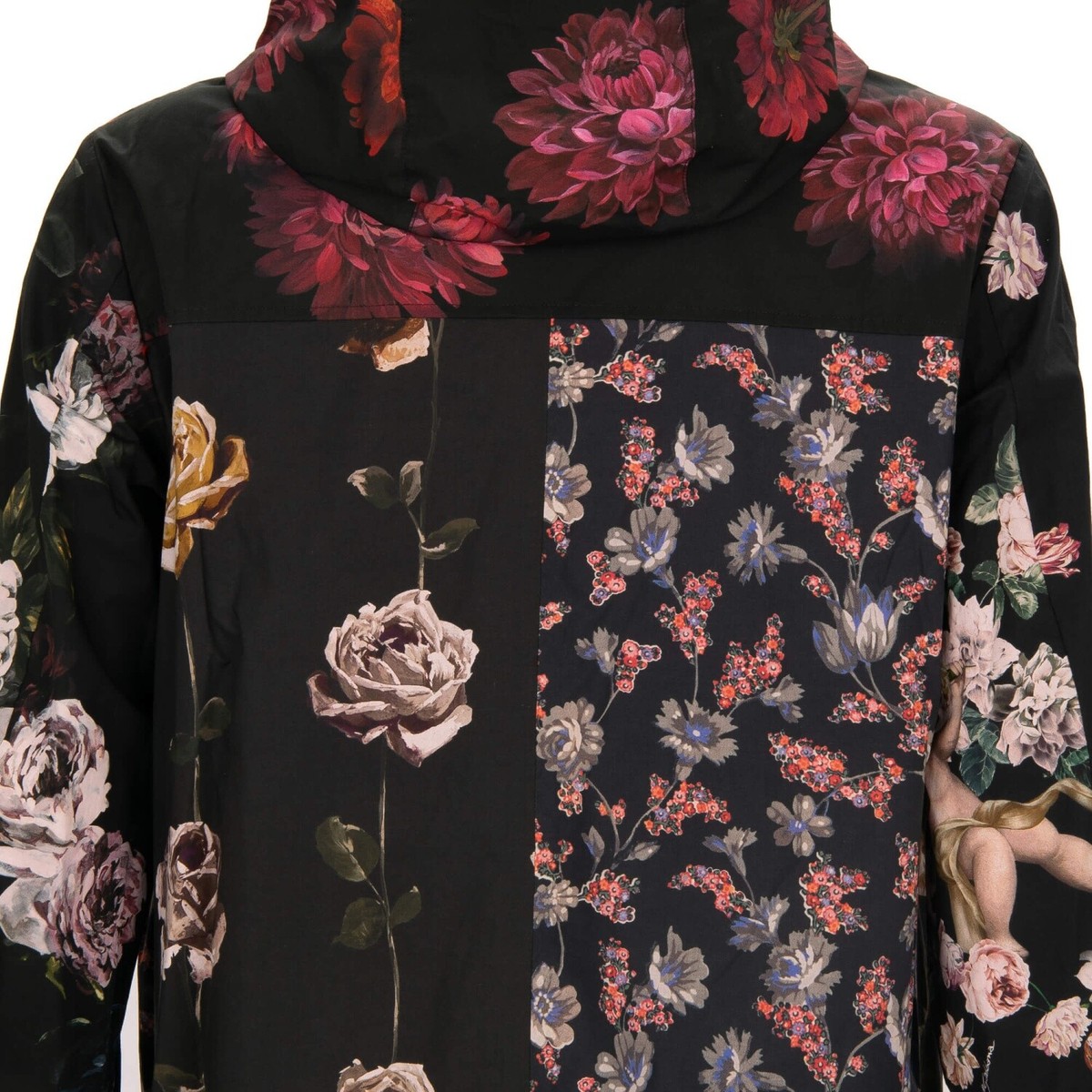 DOLCE & GABBANA Engel Rose Blumen DG Logo Jacke Hoody Rot
