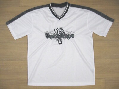 Much More Tiger & Dragon Herren XL weiß Mesh T-Shirt V-Ausschnitt Freizeit Oberteil