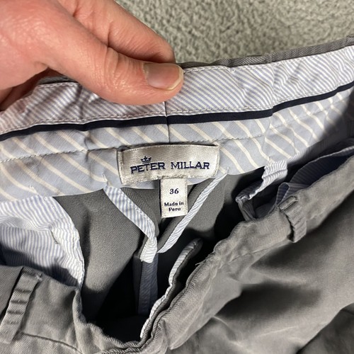 Peter Millar Pants Mens 36x30 Soft Touch Twill Flat Front Golf Casual Preppy - Picture 7 of 11