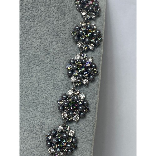 Charter Club faux crystal rhinestone flower choker necklace NWOT - Picture 6 of 9